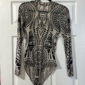 Mesh see through bodysuit